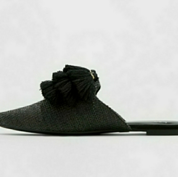 Tassels Backless Slip on Mules Slides - Picture 2 of 3